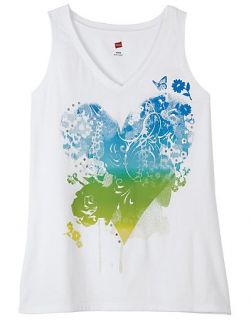 Hanes Women’s Faded Heart Graphic Tank Style 24404