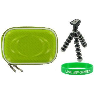 Hard Shell Carrying Case (Candy Green) and Premium Tripod