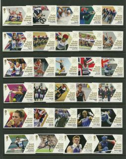 2012 London Olympics GB Gold Medal Winners Single Stamp Mint Never