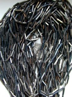 Incredible Silvery Vintage Antique Strands Bugle Beads 71g Lot Last 1S