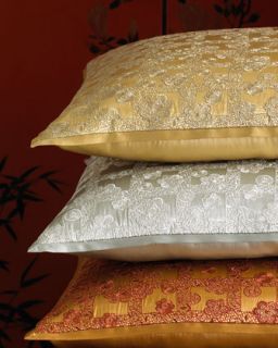 H43JG Ann Gish Square Embroidered Lace Pillow, 20Sq.