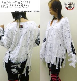 Punk Ghosty Mummy Gauze Stripe Pullover Hip Gear Bag SM