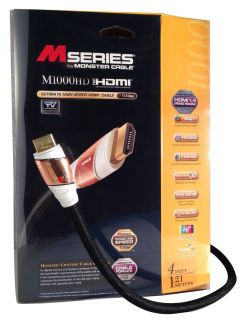 Monster Cable M Series M1000HD 4ft HDMI Ultimate High Speed 17 8Gbps