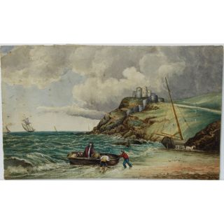 description a fine maritime scene watercolour on artist s paper signed