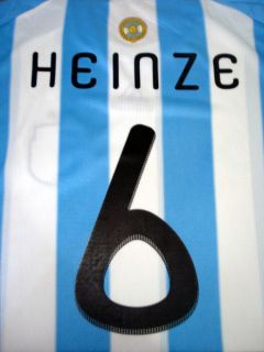 Original 2010 Argentina Home Soccer Jersey Heinze 6