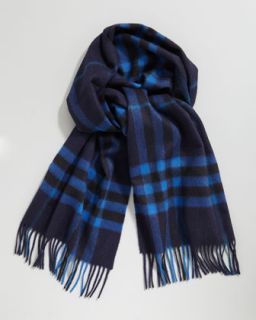 Burberry Giant Check Crinkle Scarf, Camel   