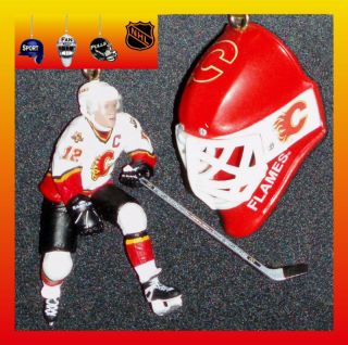 NHL Hockey Calgary Flames Goalie Mask Jarome Iginla Figure Fan Pulls