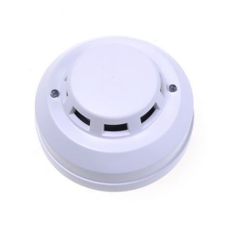 LED Wired Fire Alarm Alert Photoelectric Smoke Detector For Home