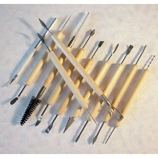 11 Piece Double Ended Clay and Pottery Tool Set: Arts