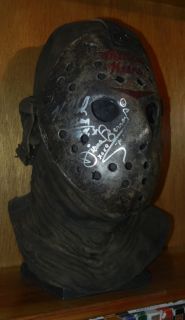 Freddy vs Jason Mask Signed by Kane Hodder 3 Actors