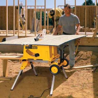 DEWALT DW744XRS 10 inch Job Site Table Saw with Rolling Stand   