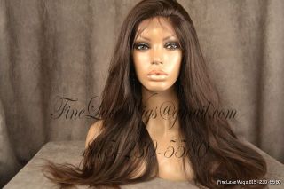 Malaysian Remy Full Lace Straight Wig Virgin Color