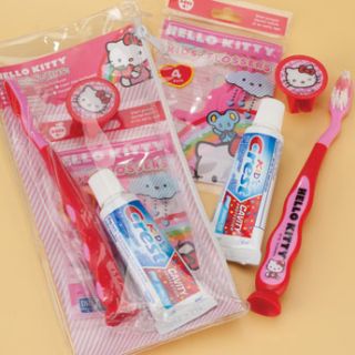 Hello Kitty Toothbush Gift Set Kit in Zip Pouch Christmas Stocking