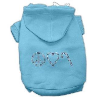 Peace, Love and Candy Canes Hoodies Baby Blue XL (16) SKU
