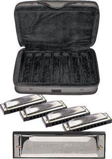 Hohner Special 20 5 Harmonica Set with 7 Harp Case Keys of G A C D E