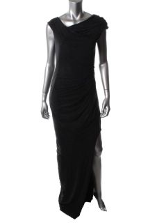 Helmut Lang New Black Ruched Asymmetrical Sleeveless Sheath Clubwear