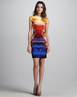 McQ Alexander McQueen Symmetric Print Jersey Dress   