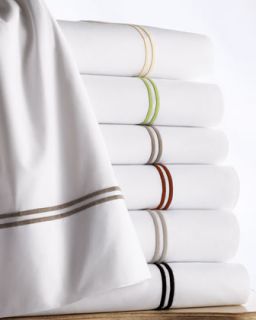 2T15 Matouk Two Line Embroidered No Iron Percale Sheets