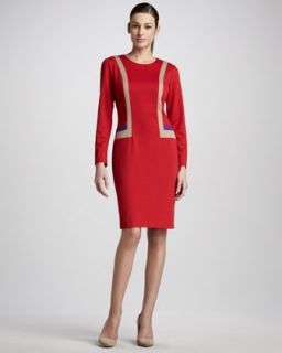 Bigio Collection Colorblock Ponte Dress   Neiman Marcus