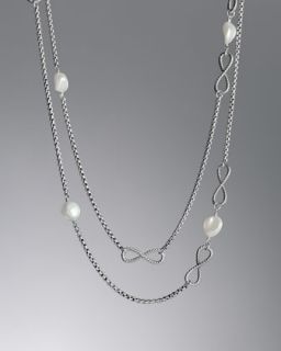 David Yurman Cushion Collection Necklace, Pearl   