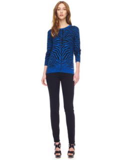 49CV MICHAEL Michael Kors Zebra Print Sweater & Skinny Jeans