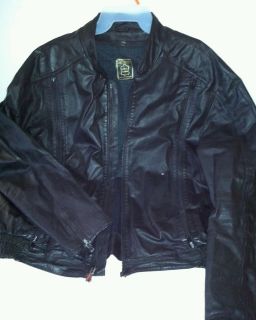 Hein Gericke Leather Motorcycle Jacket Black Size 46