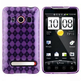 CommonByte Purple Rubber Soft Cover Case For Sprint HTC