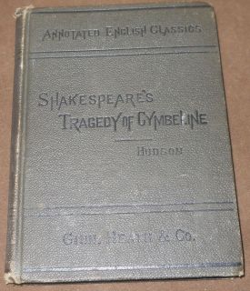  Tragedy of Cymbeline by Rev Henry N Hudson Hardcover