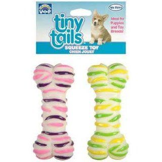Vo Toys Vinyl Mini Striped Bones   2Pack Tiny Tails Pet