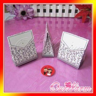 50 pieces silver wedding party candy truffle gift favor
