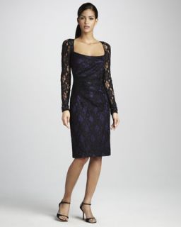 David Meister Beaded Lace Cocktail Dress   Neiman Marcus