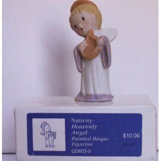 NATIVITY: Heavenly Angel   Painted Bisque Figurine   1985