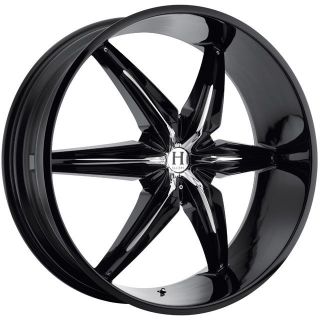 22 inch Helo HE866 Black Wheels Rims 5x5 5x127 10 New