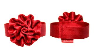 Harveys Seatbelt Bags SCARLET RED WRIST ROSETTE Bracelet RARE FIND