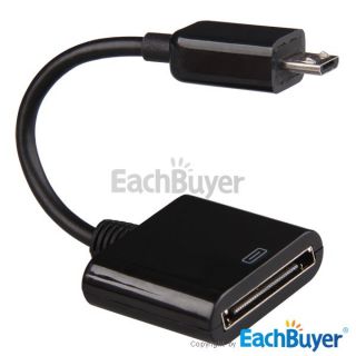Micro USB 30 Pin Hembra A 5 Pin Macho Adaptador Para iPhone iPad