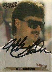 Jeff Gordon Autographed Action Packed Baby Ruth Card 1