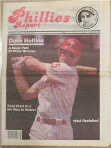 1992 Phillies Report Dave Hollins Phillies