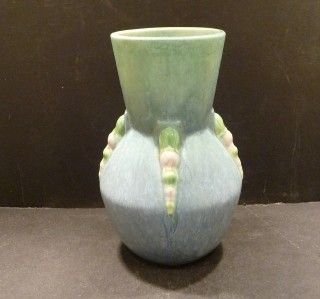 roseville topeo blue vase 658 7 1 4 mint