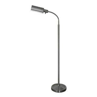 Fangio 54 inch Metal LED Rechargeable Floor Lamp, Brushed Steel Finish