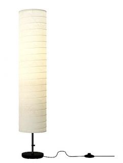 IKEA Holmö Floor Lamp Round Paper Shade Lamp 