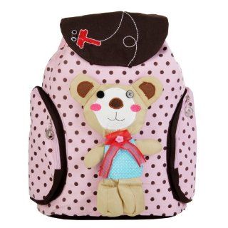 Trendy Canvas Backpack with Kitty Soft Toy Bag   FRC