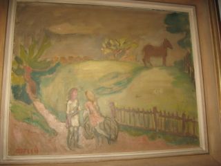 Henryk Gotlib OOC 1930s Polish Large Painting RARE