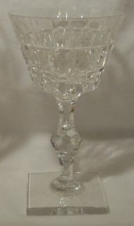 Hawkes Crystal Vernay Stem 6015 Square Base Tall Sherbet Champagne