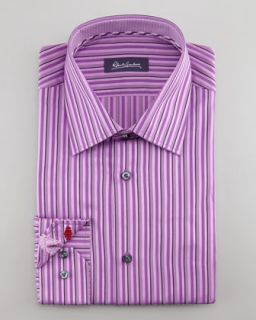 N1Y97 Robert Graham Daly Striped Dress Shirt, Purple