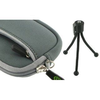 Sleeve Case (Grey) and Tripod for Flip Mino Camcorder