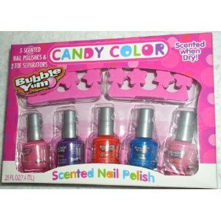 Bubble Yum Candy Color Scented When Dry   5 Nail Polish, 2