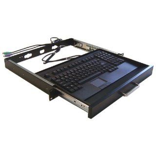 Adesso 19 Inch, 1U Rackmount Keyboard Drawer with Built in