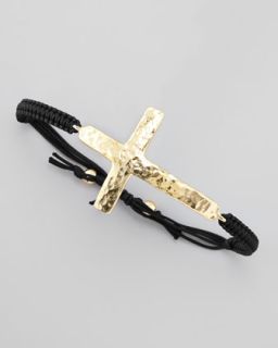 tai hammered gold cross bracelet $ 105