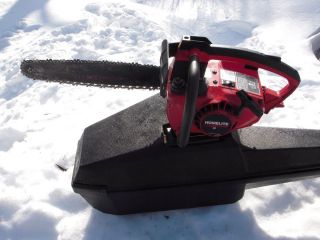 HOMELITE MODEL XL LITTLE RED CHAINSAW WITH CASE RUNS, BUT NEEDS A
