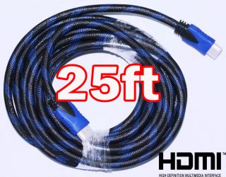 New 25 HDMI Cable 1 3c Full HD 1080p PS3 Xbox Blu Ray